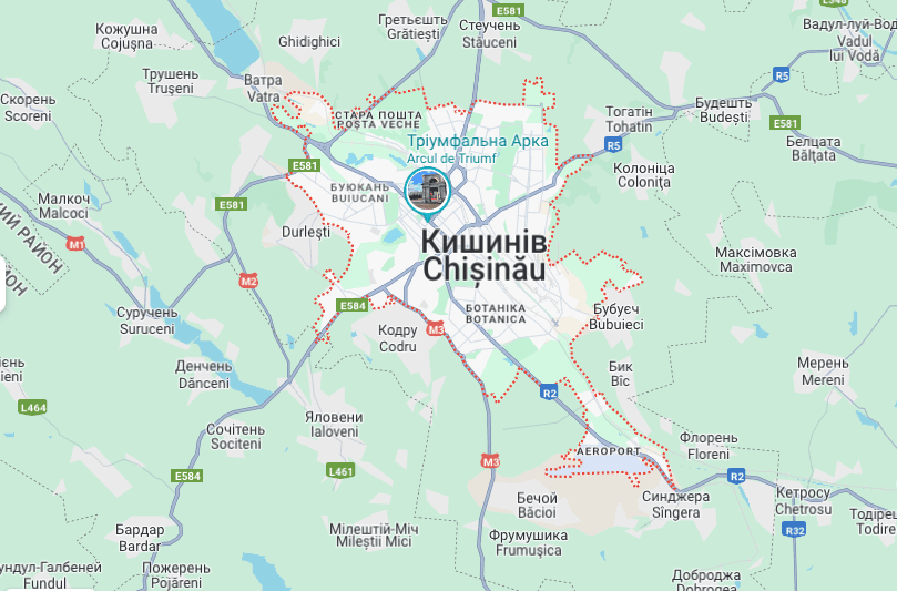 Map of Chisinau