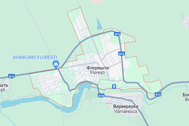 Map of Floresti